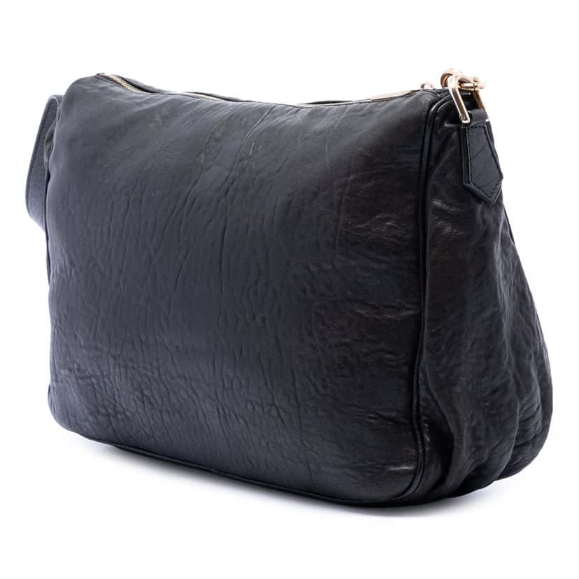 Fendi Large Leather Mia Crossbody Black Leather Very good condition - Back View