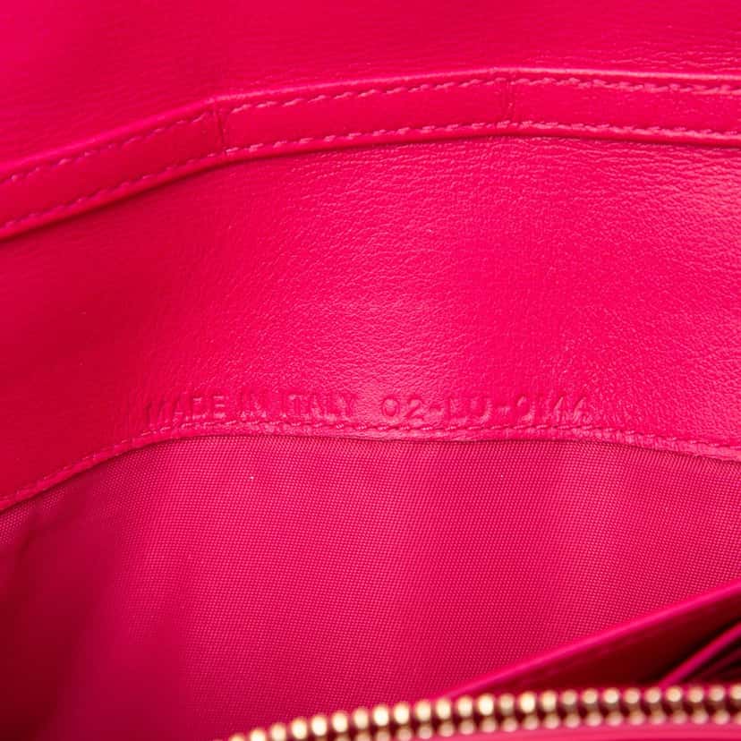 Dior Patent Cannage Lady Dior Wallet On Chain Pink Leather Very good condition - Box View