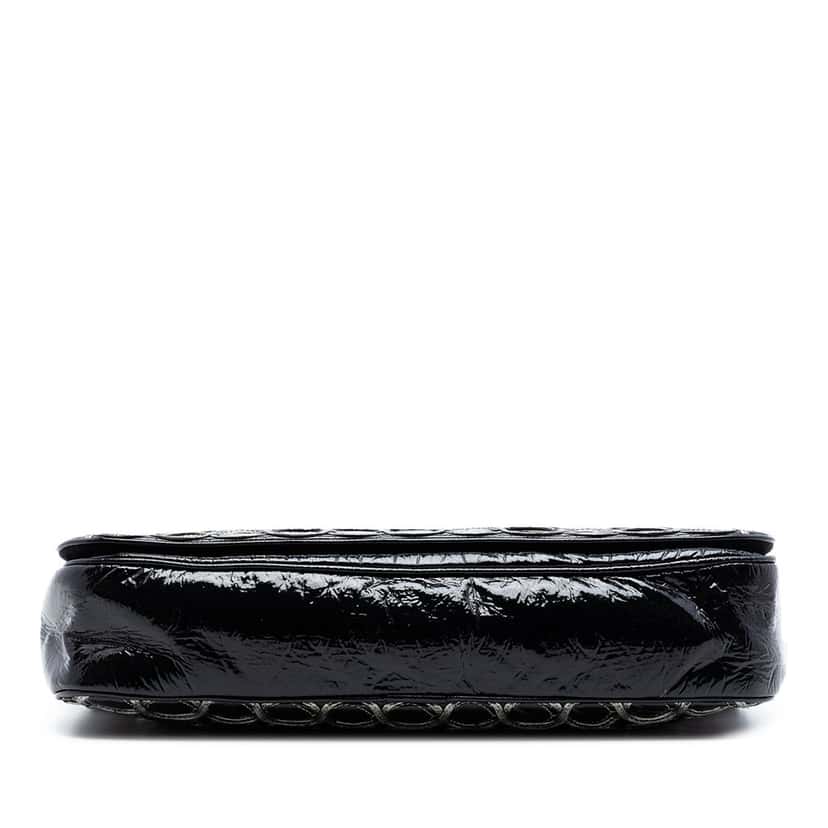 Chanel CC Patent Chain Full Flap Black Leather Very good condition - Inside View