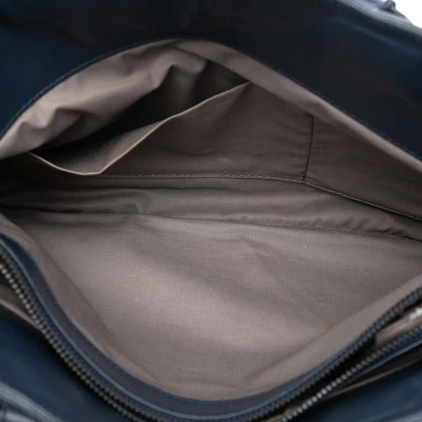 Bottega Veneta Nappa Intrecciato Business Bag Blue Leather Very good condition - Model View