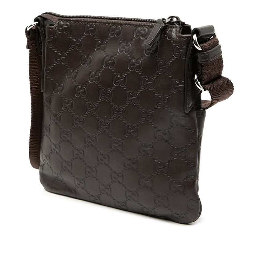 Gucci Guccissima Crossbody Brown Leather Very good condition - Back View