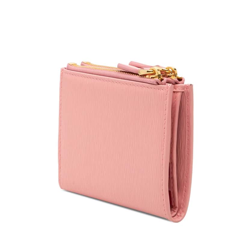 Prada Vitello Move Bifold Wallet Pink Leather Very good condition - Back View