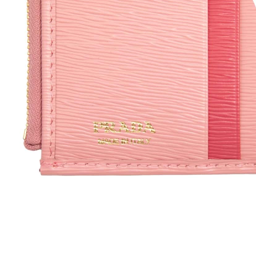 Prada Vitello Move Bifold Wallet Pink Leather Very good condition - Box View