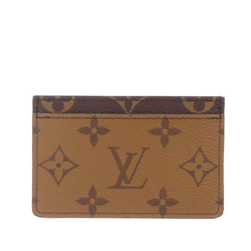 Louis Vuitton Monogram Reverse Card Holder Brown Very good condition - Back View