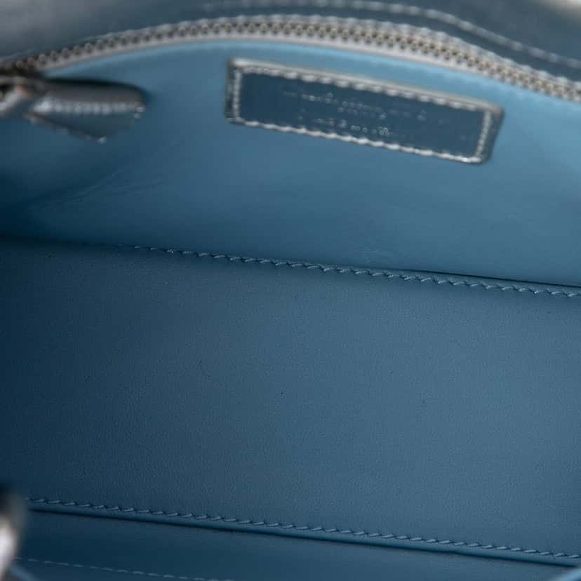 Dior Small Metallic Grained Calfskin Cannage My ABCDior Lady Dior Silver Leather Very good condition - Model View