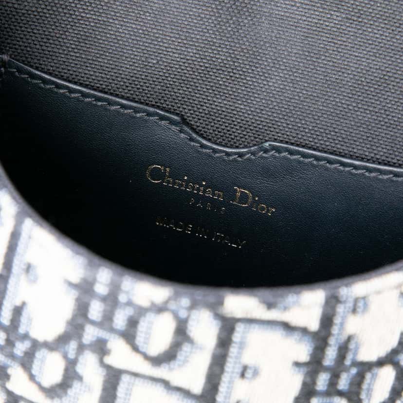 Dior Medium Oblique Canvas Bobby Crossbody Blue Very good condition - Box View