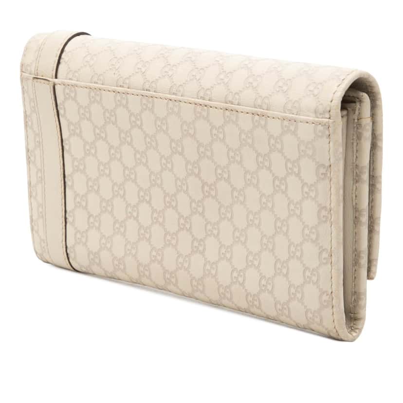 Gucci Microguccissima Nice Long Wallet White Leather Very good condition - Back View