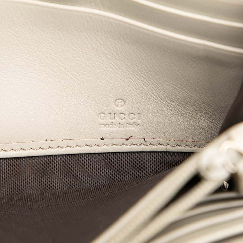Gucci Microguccissima Nice Long Wallet White Leather Very good condition - Box View