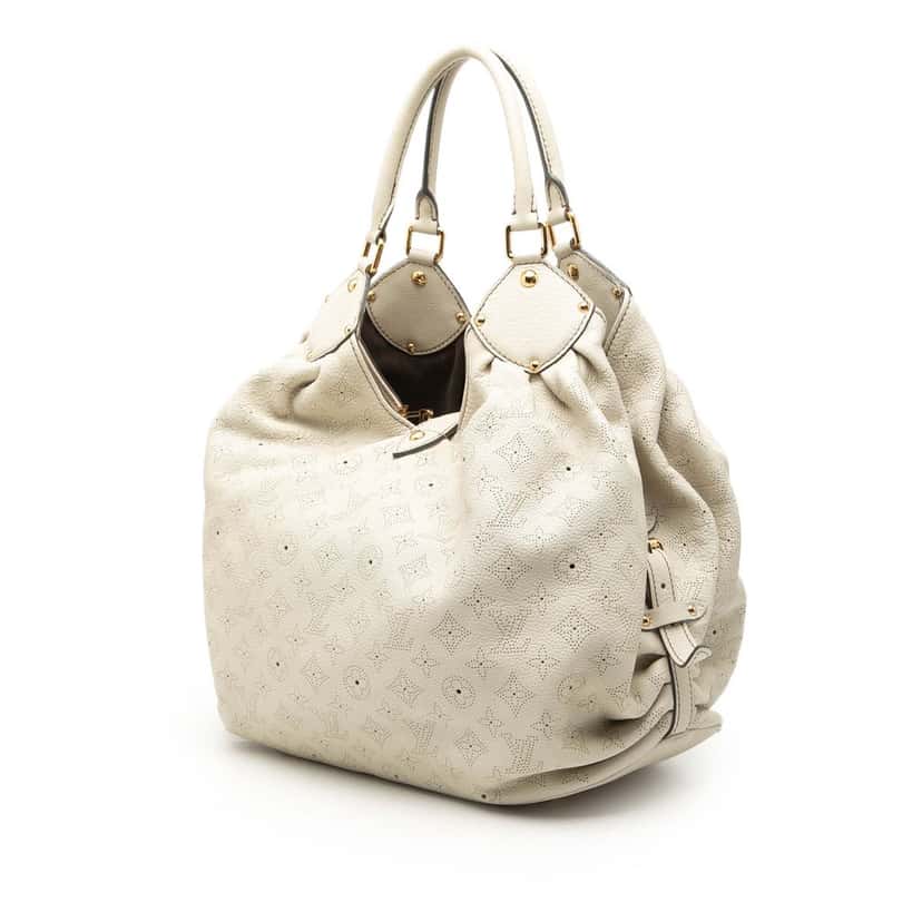 Louis Vuitton Monogram Mahina XL White Leather Very good condition - Back View