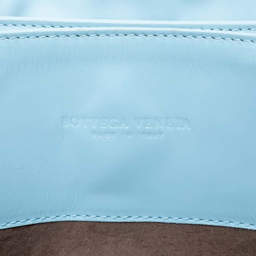 Bottega Veneta Medium Nappa Intrecciato Roma Tote Blue Leather Very good condition - Box View