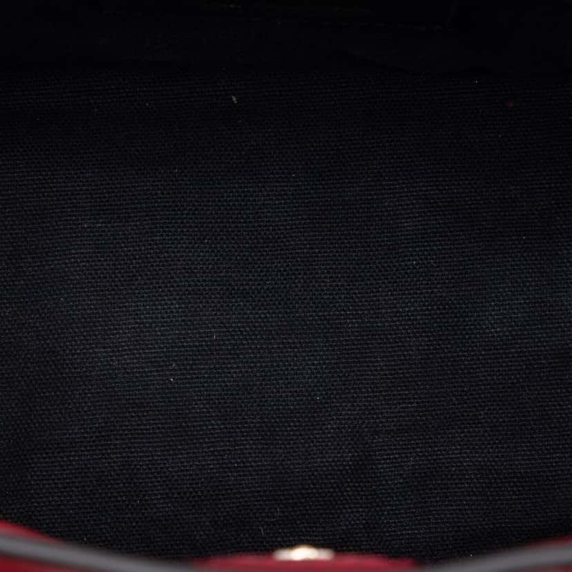 Burberry Small Grainy Calfskin and House Check Banner Satchel Red Leather Very good condition - Model View