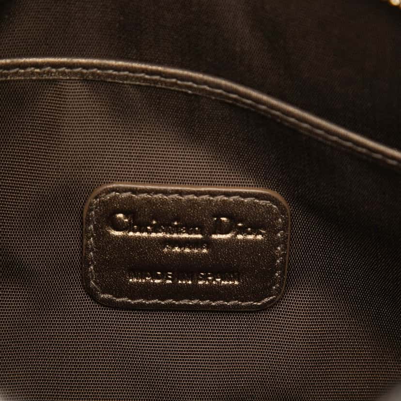 Dior Coated Canvas Cannage Lady Dior Panarea Clutch Brown Very good condition - Box View