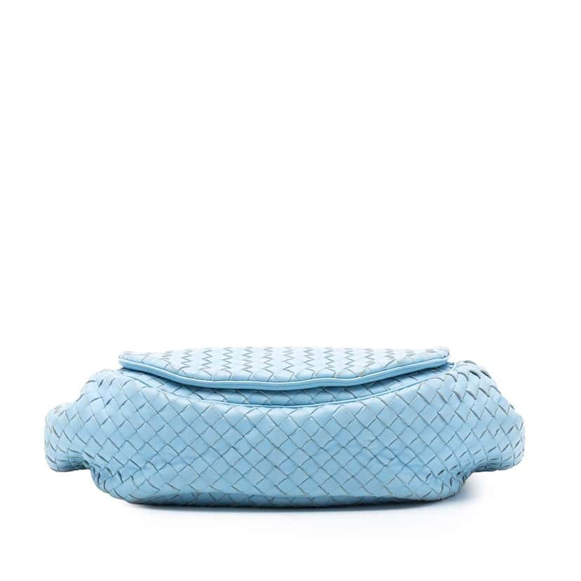 Bottega Veneta Nappa Intrecciato Flap Crossbody Blue Leather Very good condition - Inside View