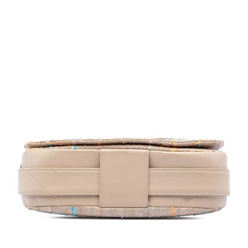 Chanel Tweed Chocolate Bar Mademoiselle Turnlock Satchel Beige Very good condition - Inside View