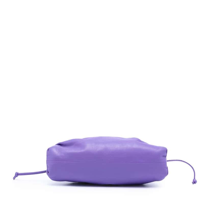 Bottega Veneta Lambskin The Mini Pouch Crossbody Purple Leather Very good condition - Inside View