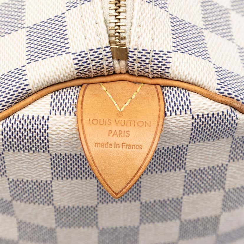 Louis Vuitton Damier Azur Speedy 30 White Very good condition - Box View