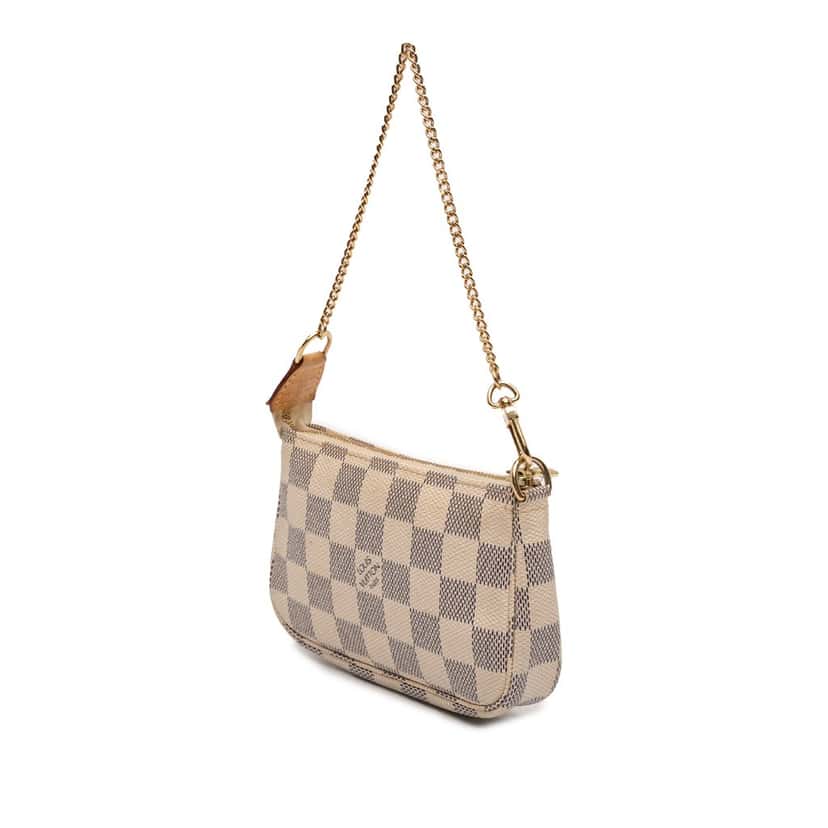 Louis Vuitton Damier Azur Mini Pochette Accessoires White Very good condition - Back View