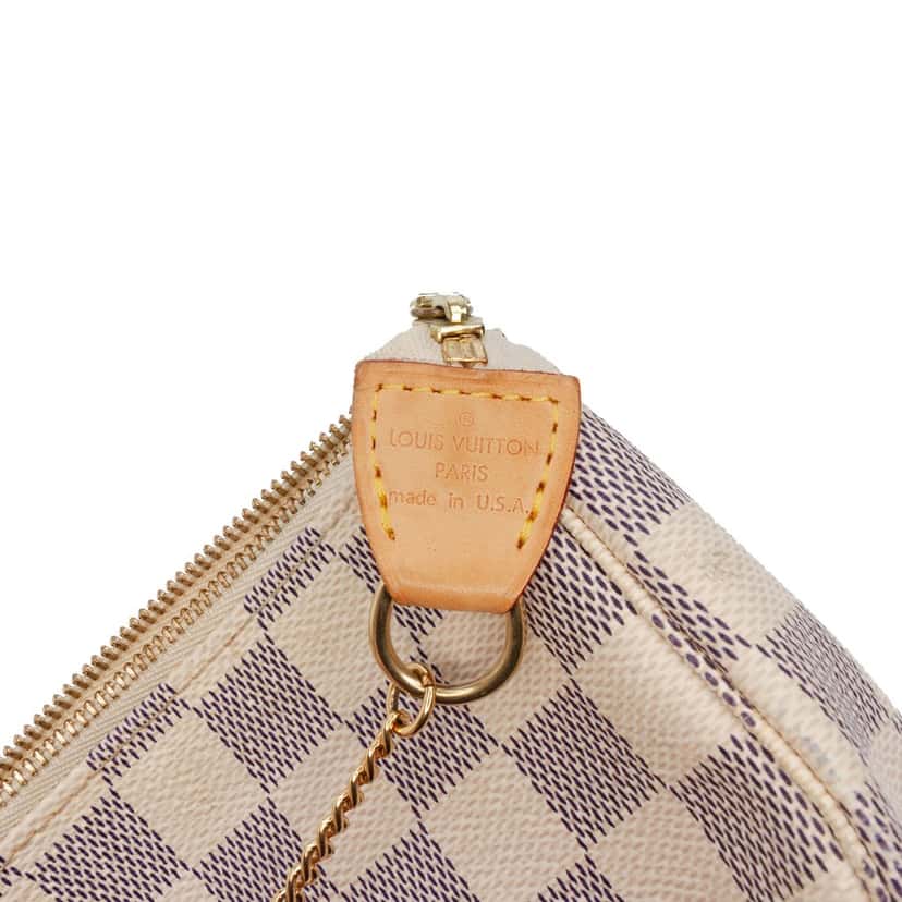 Louis Vuitton Damier Azur Mini Pochette Accessoires White Very good condition - Box View
