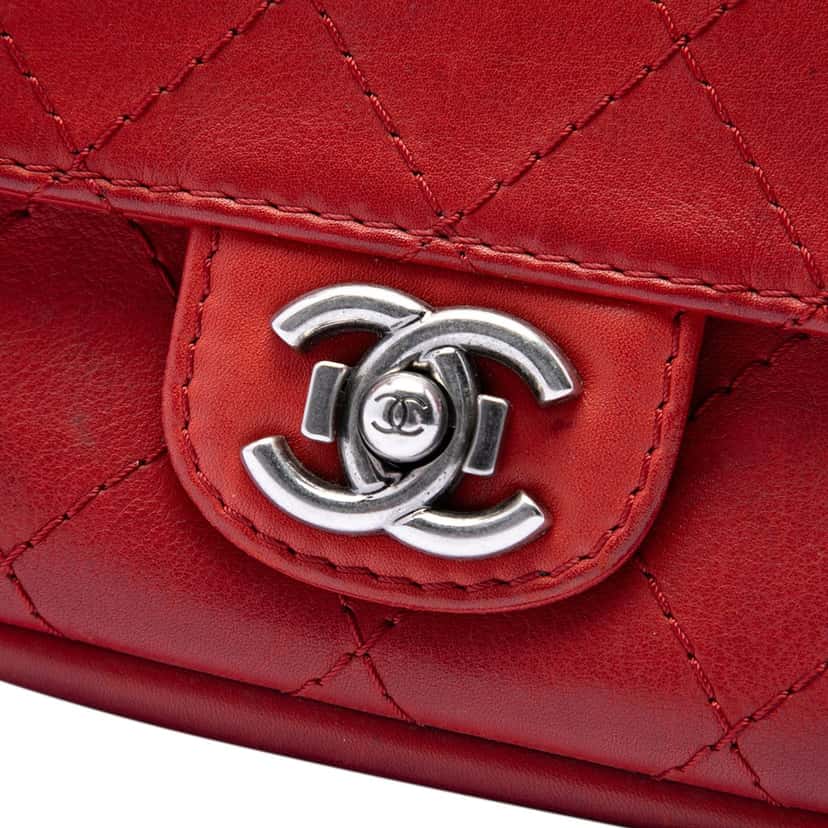 Chanel Paris Dallas Goatskin Wild Stitch Flap Red Leather Very good condition - Box View