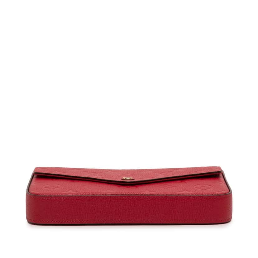 Louis Vuitton Monogram Empreinte Pochette Felicie Red Leather Very good condition - Inside View