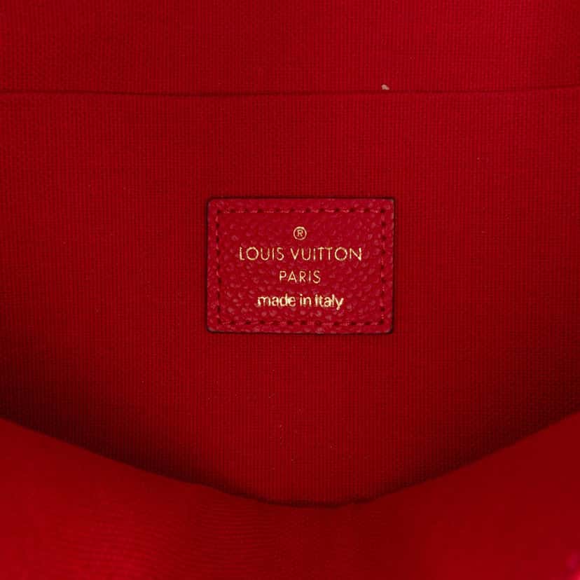 Louis Vuitton Monogram Empreinte Pochette Felicie Red Leather Very good condition - Box View