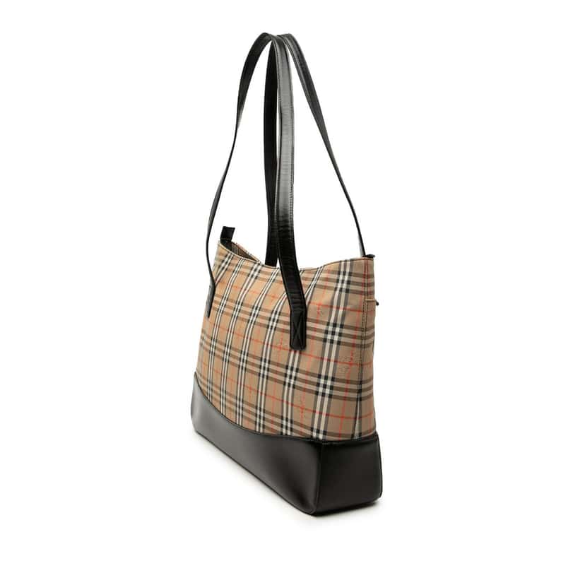 Burberry Haymarket Check Canvas Tote Beige Very good condition - Back View