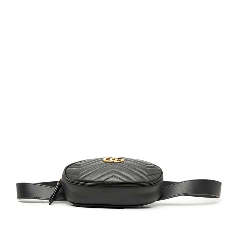 Gucci GG Marmont Matelasse Leather Belt Bag Black Leather Very good condition - Inside View