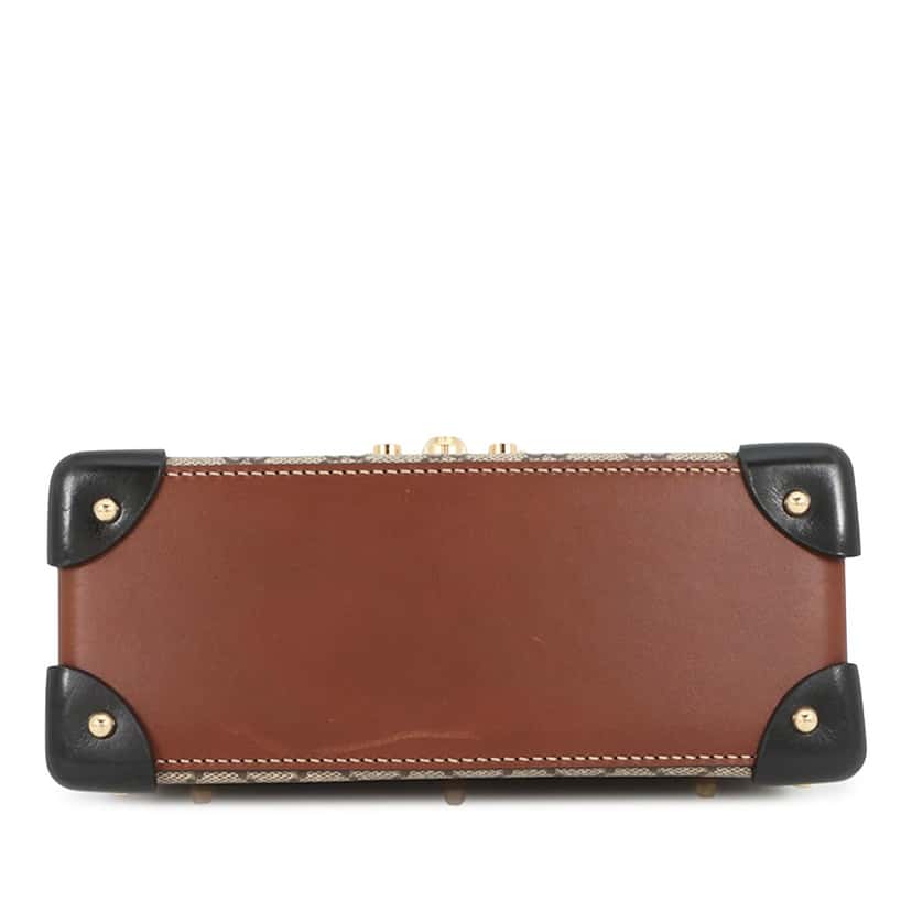 Gucci GG Supreme Bamboo Padlock Satchel Beige Very good condition - Inside View