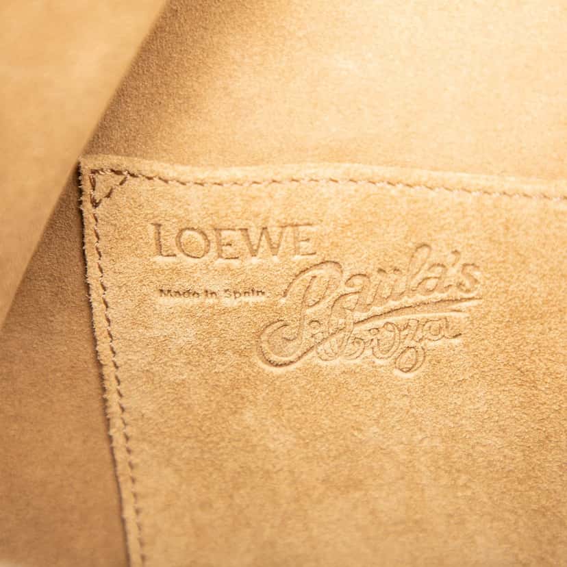 Loewe Paulas Ibiza Small Canvas Balloon Bucket Bag Blue Very good condition - Box View