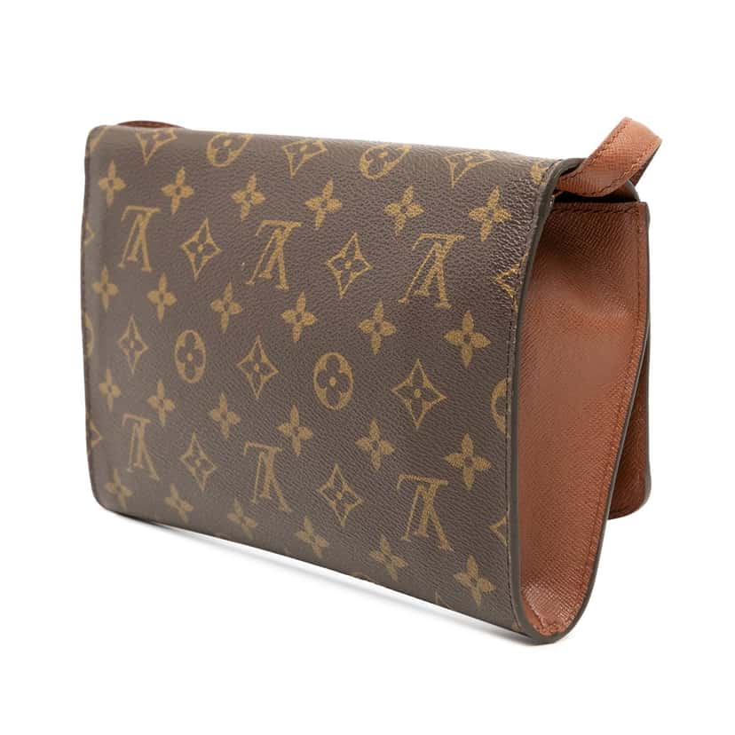 Louis Vuitton Monogram Pochette Bordeaux 24 Brown Very good condition - Back View