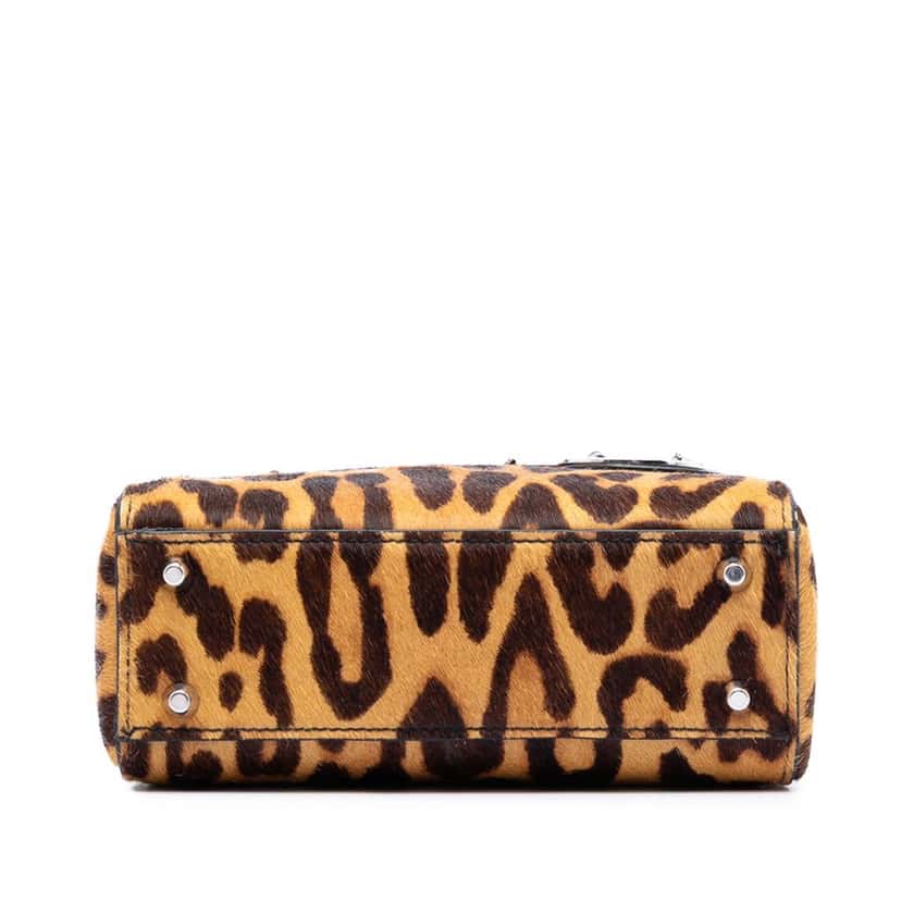 Dior Mini Pony Hair Leopard Print Lady Dior Brown Very good condition - Inside View