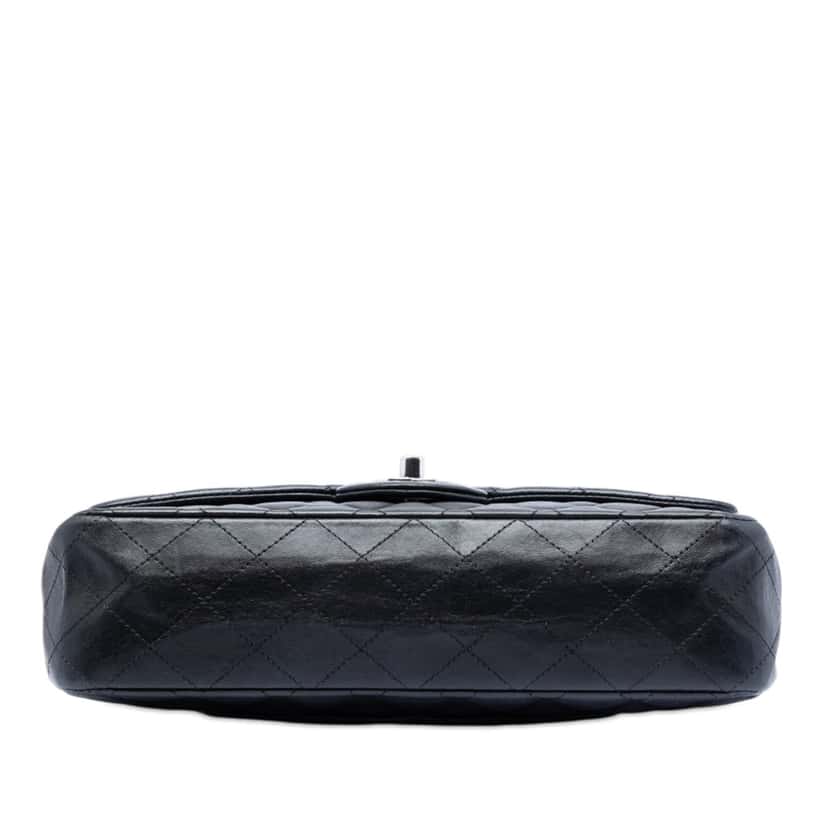 Chanel Medium Classic Lambskin Double Flap Black Leather Very good condition - Inside View