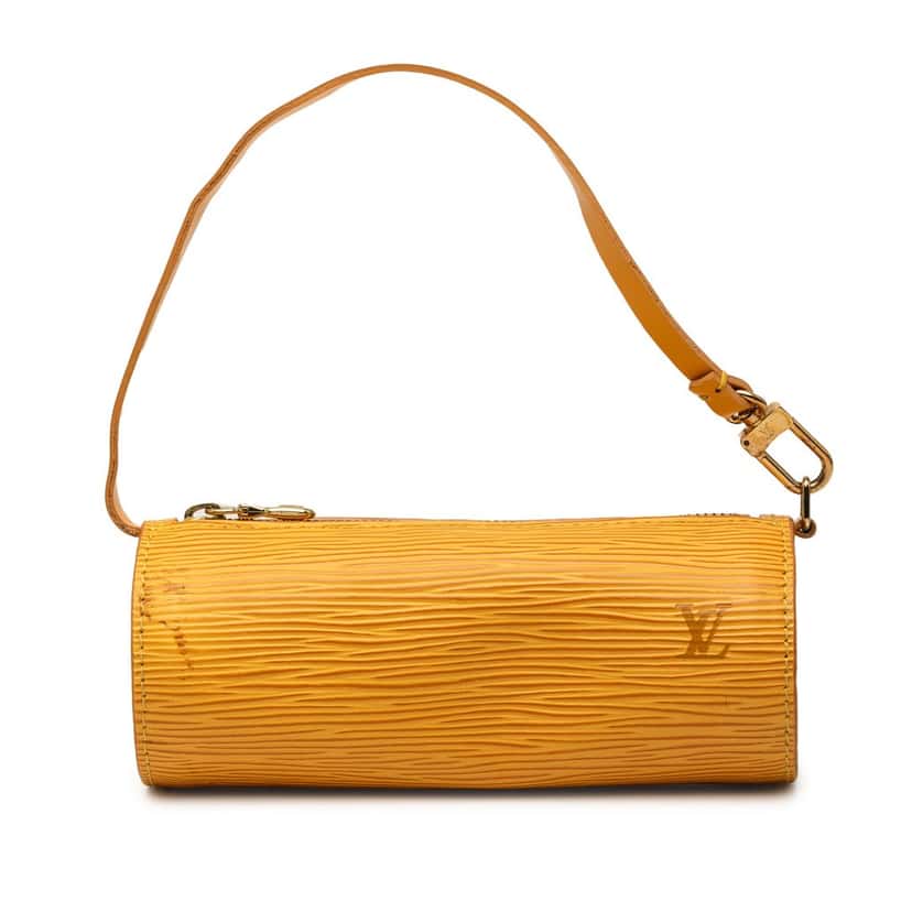 Louis Vuitton Epi Pochette Soufflot Yellow Leather Very good condition - Front View