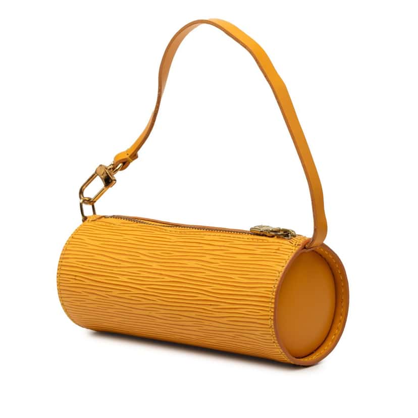 Louis Vuitton Epi Pochette Soufflot Yellow Leather Very good condition - Back View