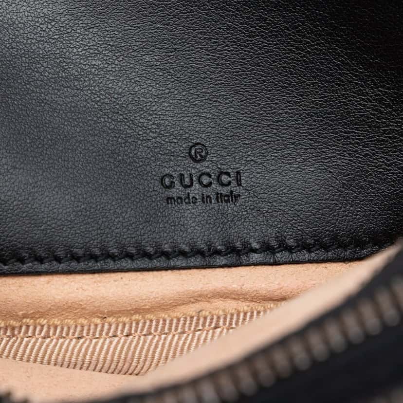Gucci Mini GG Marmont Matelasse Leather Triple Zip Crossbody Black Leather Very good condition - Box View