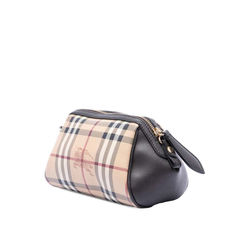 Burberry Mini Haymarket Check Coated Canvas Blaze Crossbody Beige Very good condition - Back View