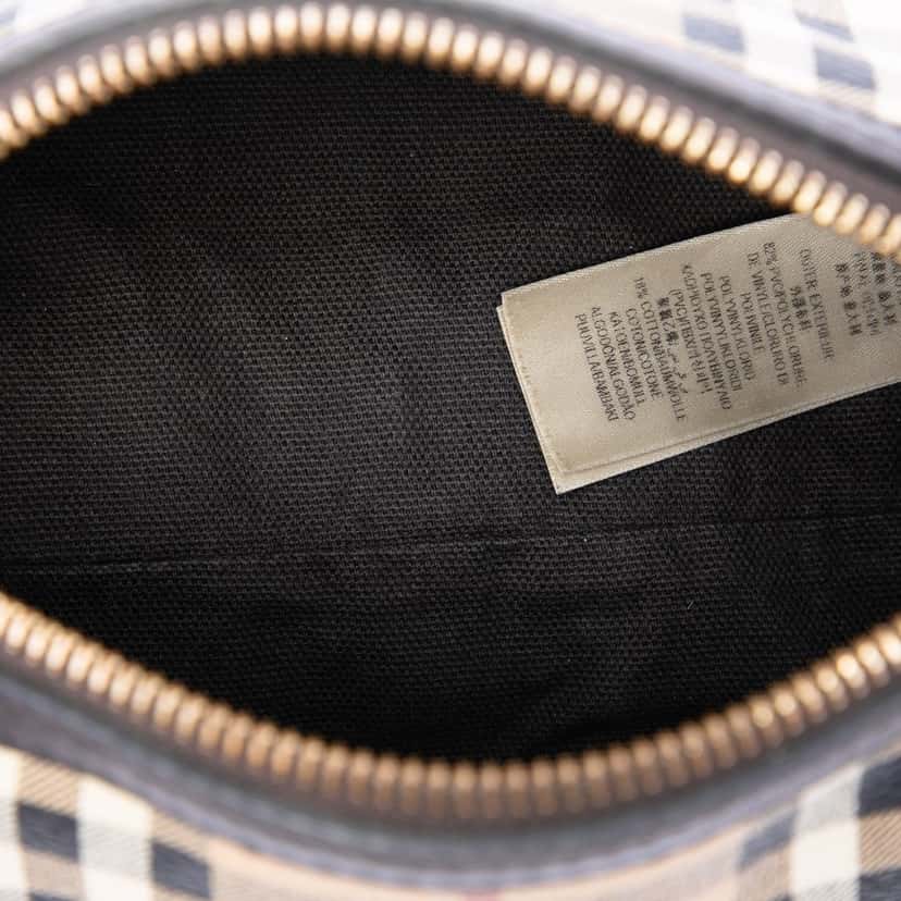 Burberry Mini Haymarket Check Coated Canvas Blaze Crossbody Beige Very good condition - Model View