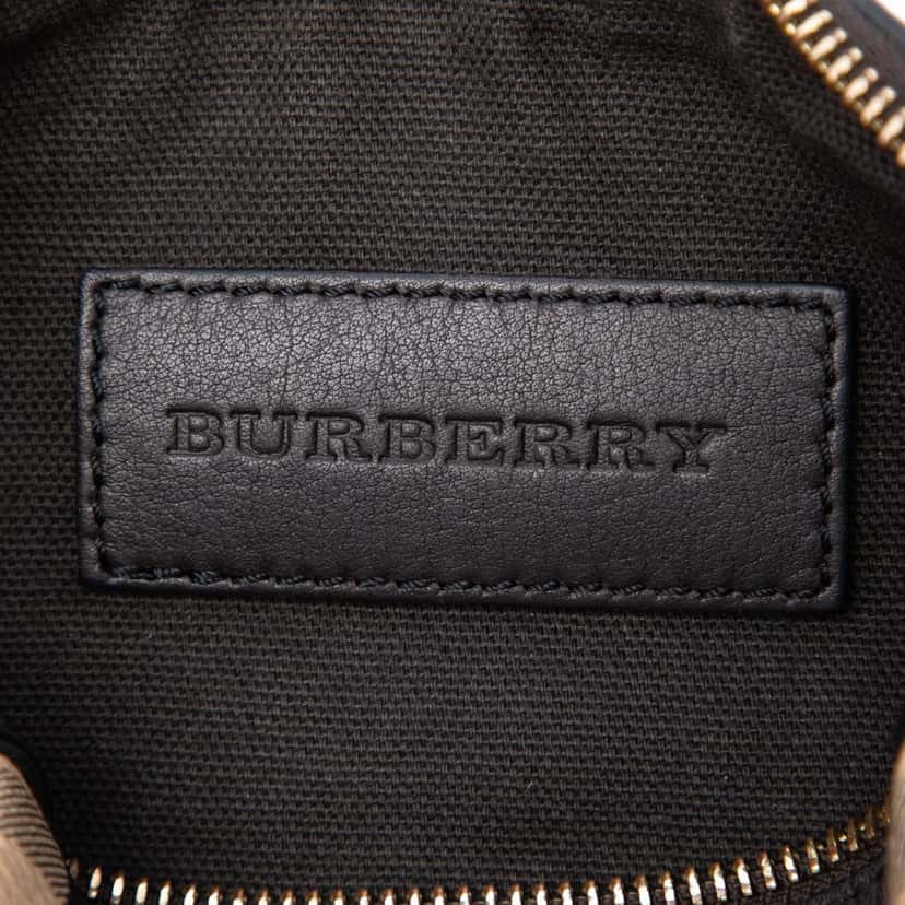 Burberry Mini Haymarket Check Coated Canvas Blaze Crossbody Beige Very good condition - Box View