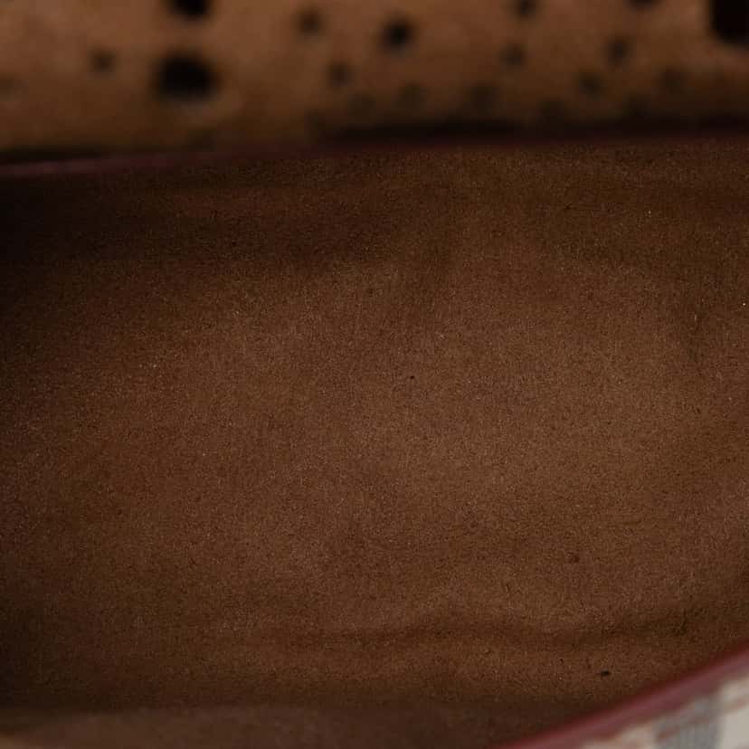 Burberry Baby Haymarket Check Coated Canvas and Perforated Leather Bridle Crossbody Beige Very good condition - Model View