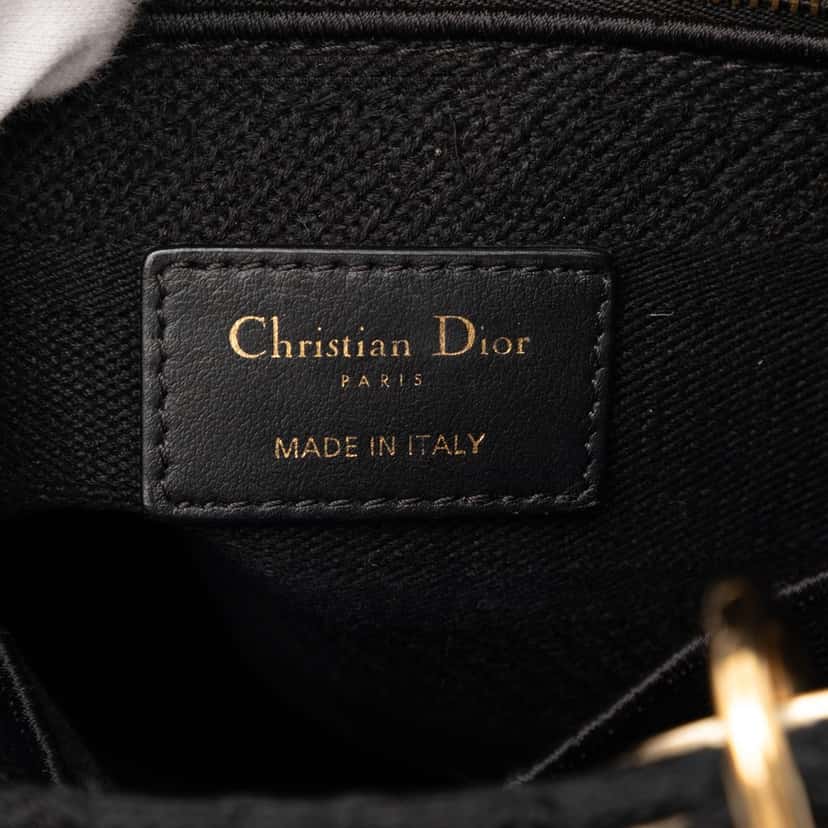 Dior Medium Canvas Cannage Lady D Lite Black Very good condition - Box View