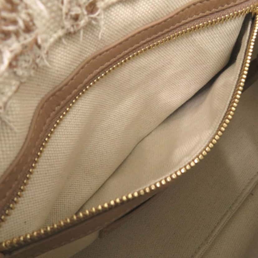 Burberry Small Needle Punch Check Canvas and Tweed Lola Satchel Beige Very good condition - Box View