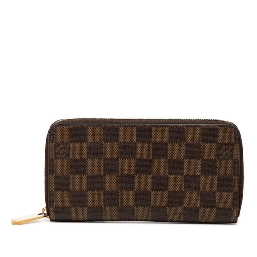 Louis Vuitton Damier Ebene Zippy Long Wallet Brown Very good condition - Front View