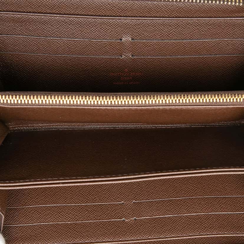 Louis Vuitton Damier Ebene Zippy Long Wallet Brown Very good condition - Model View