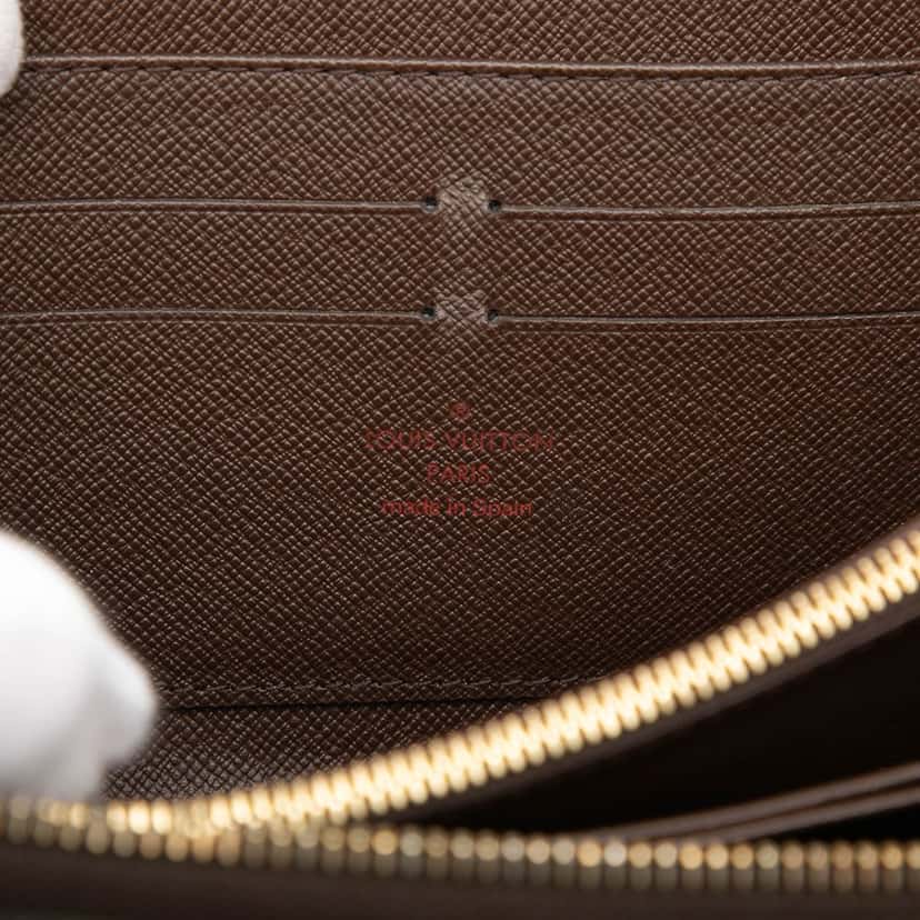 Louis Vuitton Damier Ebene Zippy Long Wallet Brown Very good condition - Box View