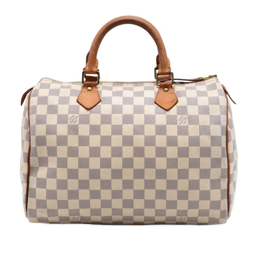 Louis Vuitton Damier Azur Speedy 30 White Very good condition - Front View