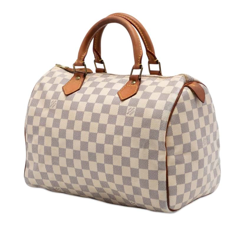Louis Vuitton Damier Azur Speedy 30 White Very good condition - Back View