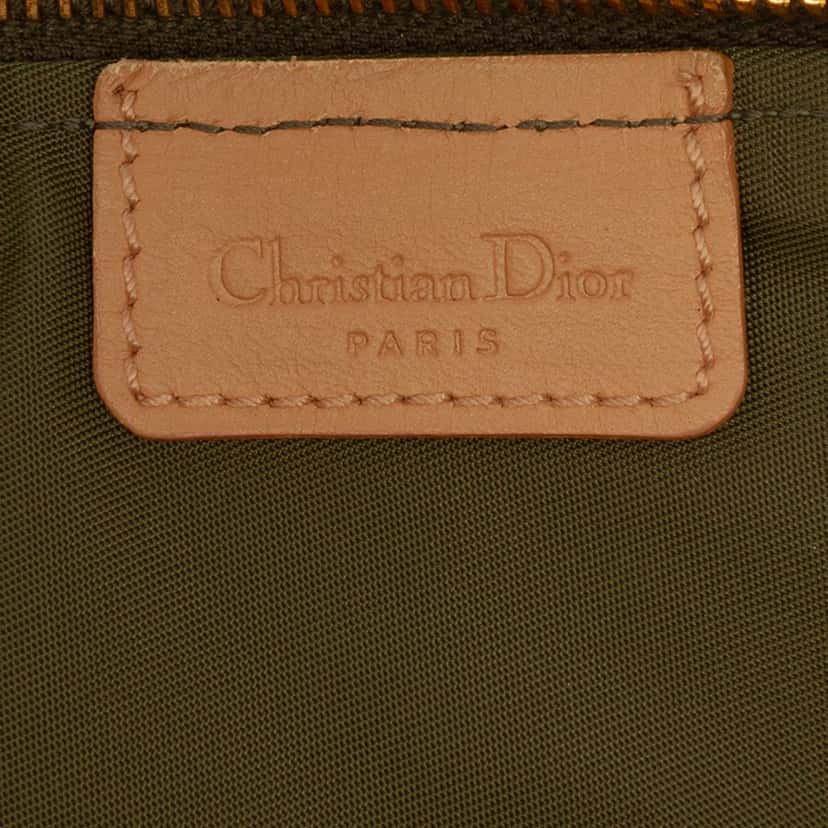 Dior Mini Diorissimo Canvas Saddle Pochette Green Very good condition - Box View