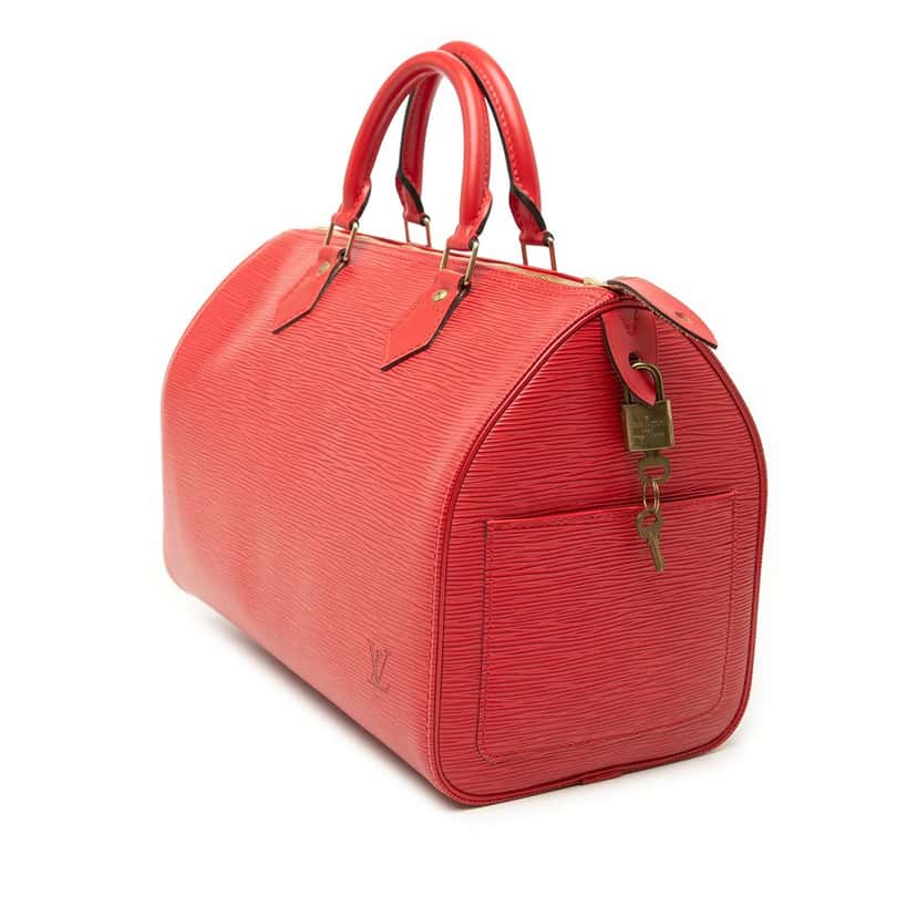 Louis Vuitton Epi Speedy 30 Red Leather Very good condition - Back View