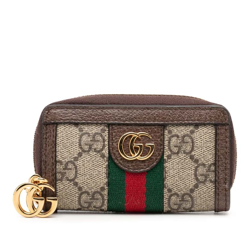 Gucci GG Supreme Ophidia Key Case Beige Very good condition - Front View