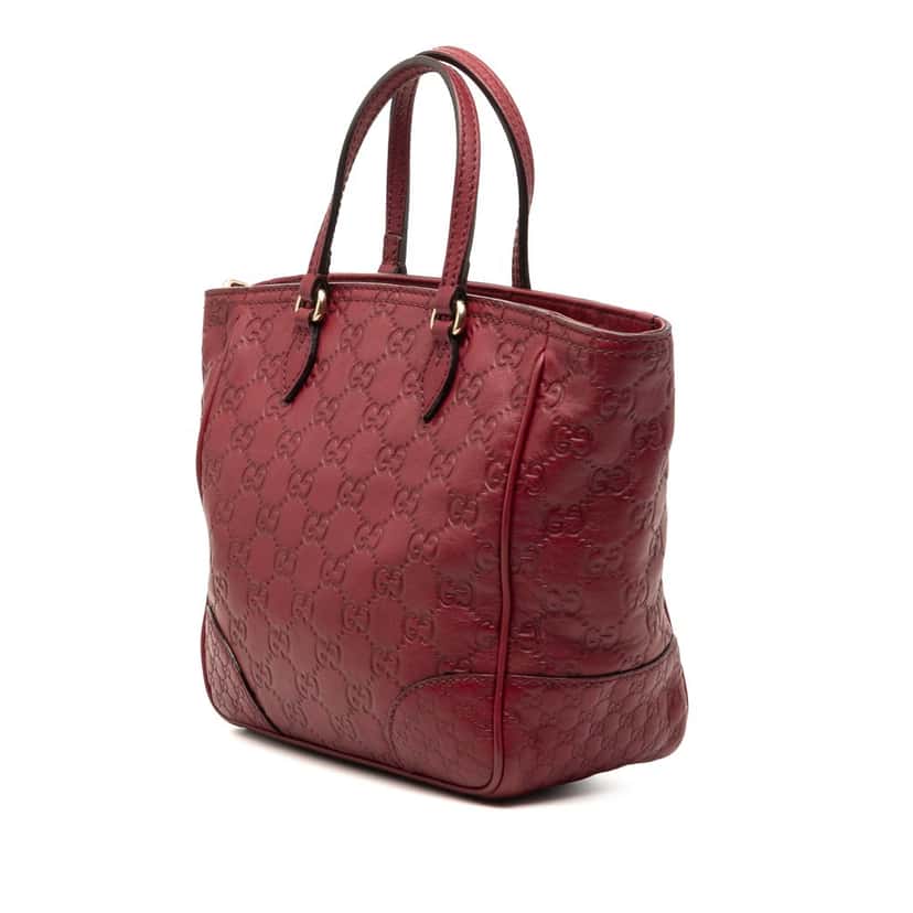 Gucci Small Guccissima Bree Satchel Red Leather Very good condition - Back View